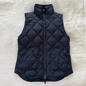 J Crew Navy Quilted Vest